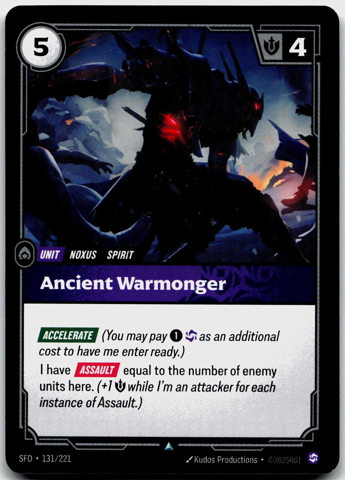 131/221 Ancient Warmonger Spiritforged