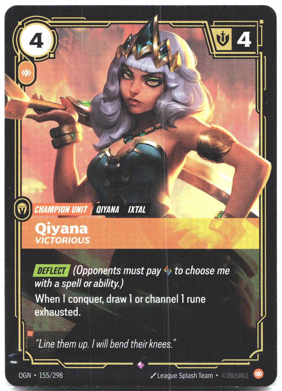155/298 Qiyana - Victorious Foil Origins
