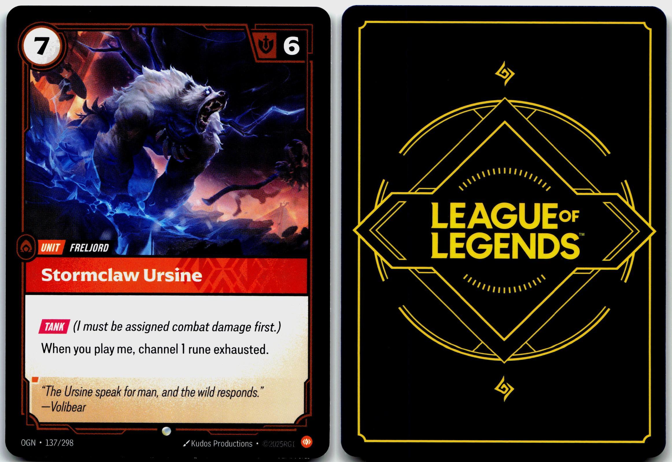 137/298 Stormclaw Ursine Origins