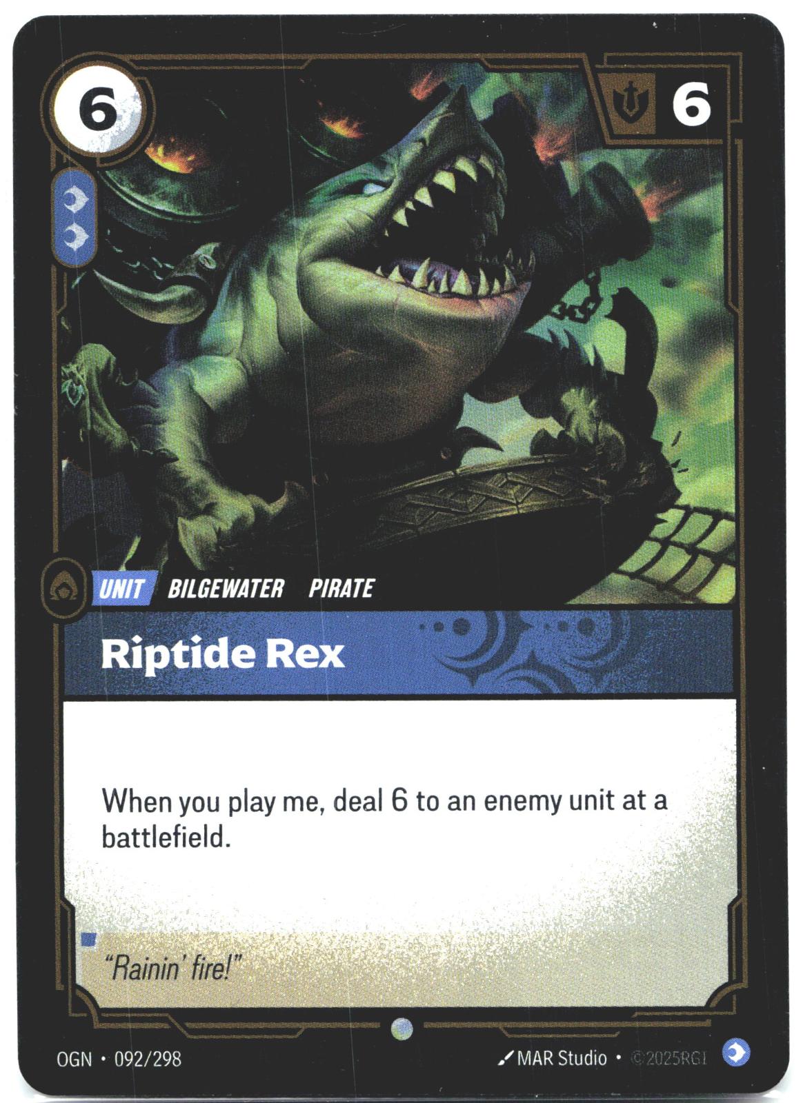 092/298 Riptide Rex Foil Riftbound Organized Play Promotional Cards