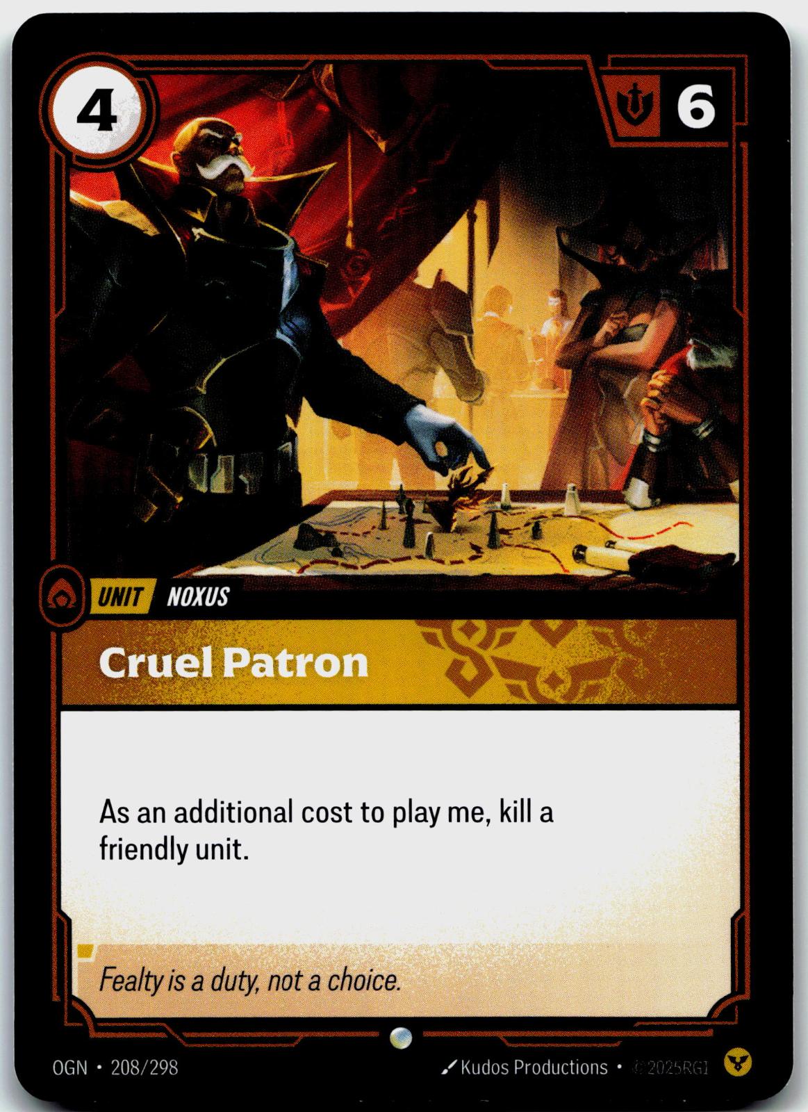 208/298 Cruel Patron Origins