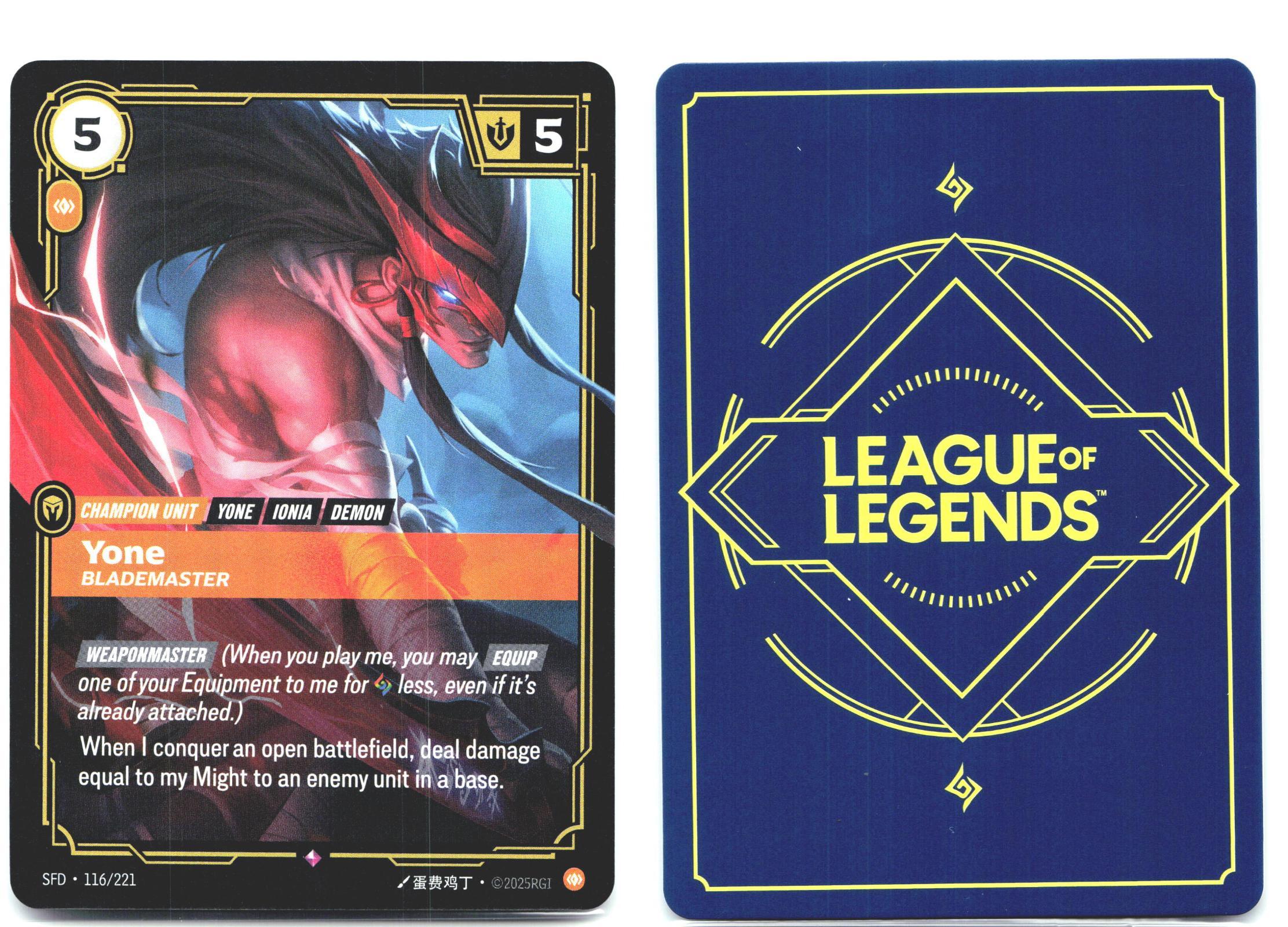 116/221 Yone - Blademaster Foil Spiritforged