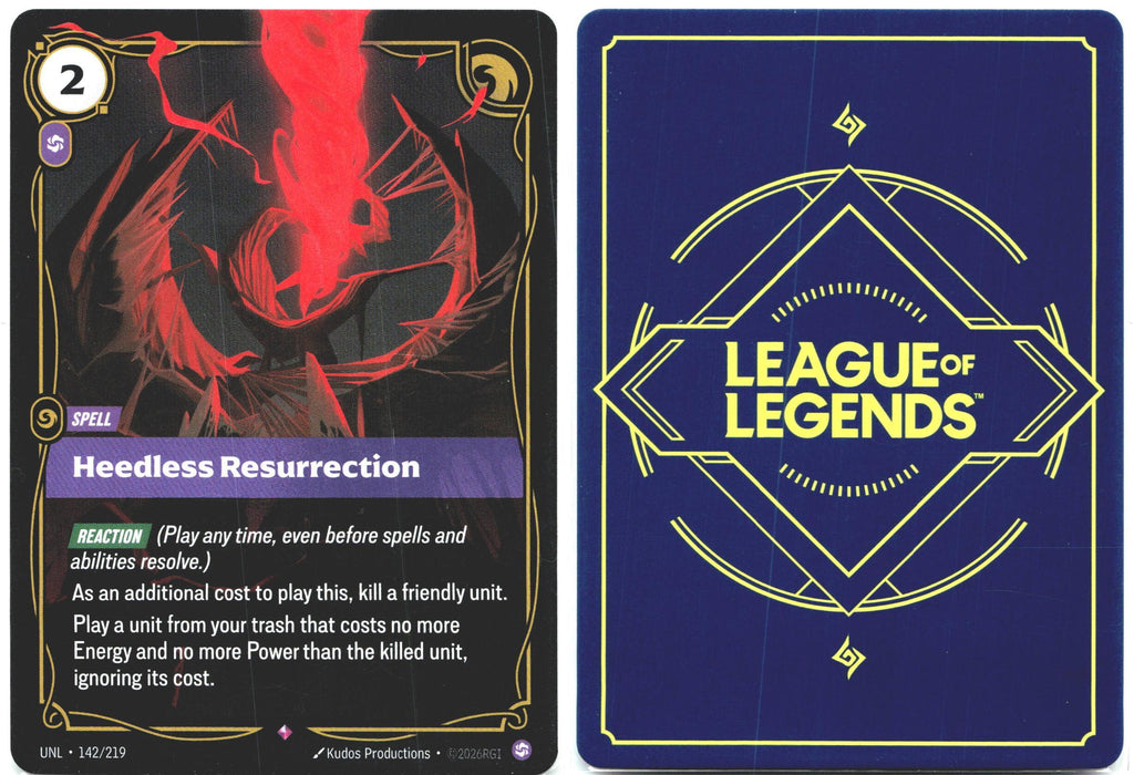 142/219 Heedless Resurrection Foil Unleashed