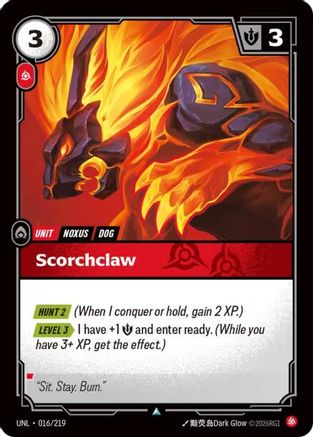 016/219 Scorchclaw Unleashed