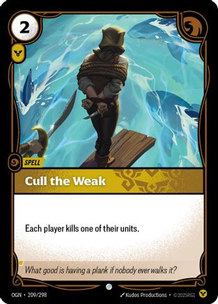 209/298 Cull the Weak Origins
