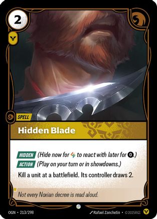 213/298 Hidden Blade Origins