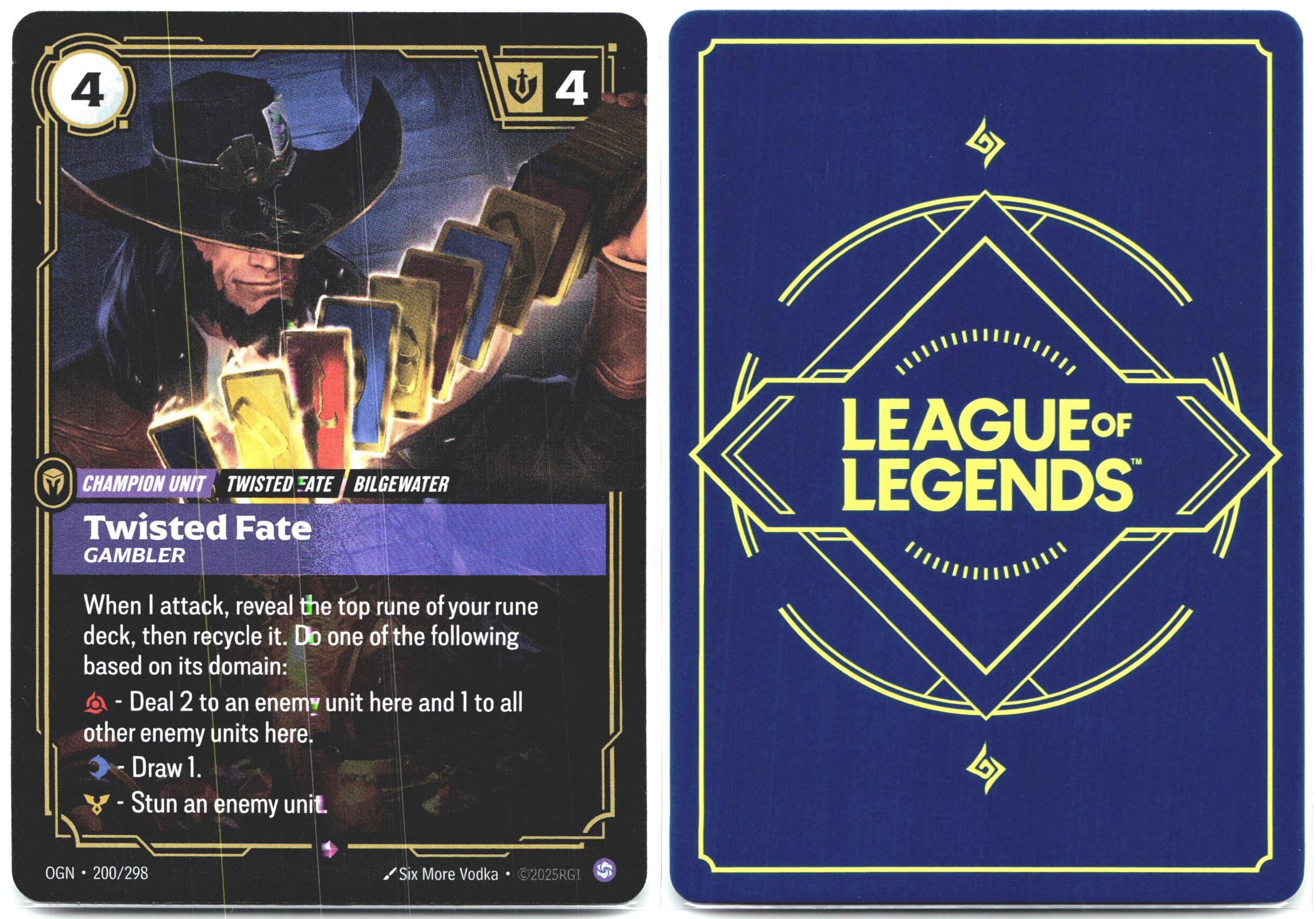 200/298 Twisted Fate - Gambler Foil Origins
