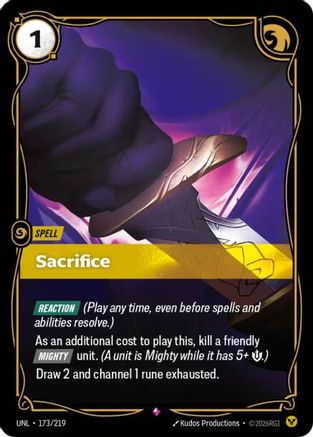 173/219 Sacrifice Foil Unleashed