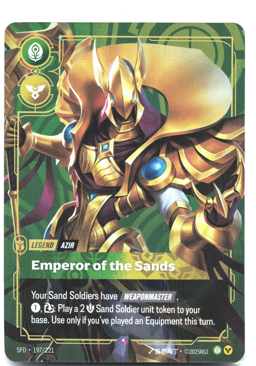 197/221 Azir - Emperor of the Sands Foil Spiritforged