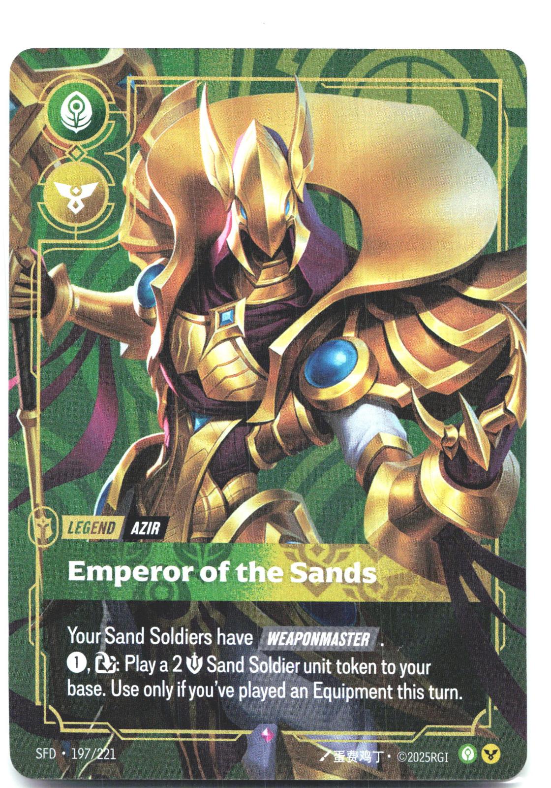 197/221 Azir - Emperor of the Sands Foil Spiritforged