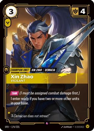 176/221 Xin Zhao - Vigilant Foil Spiritforged