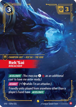 029A/221 Rek'Sai - Breacher (Alternate Art) Foil Spiritforged