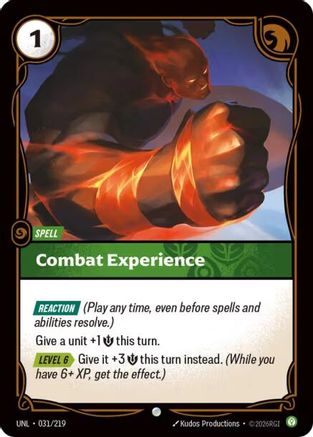 031/219 Combat Experience Unleashed