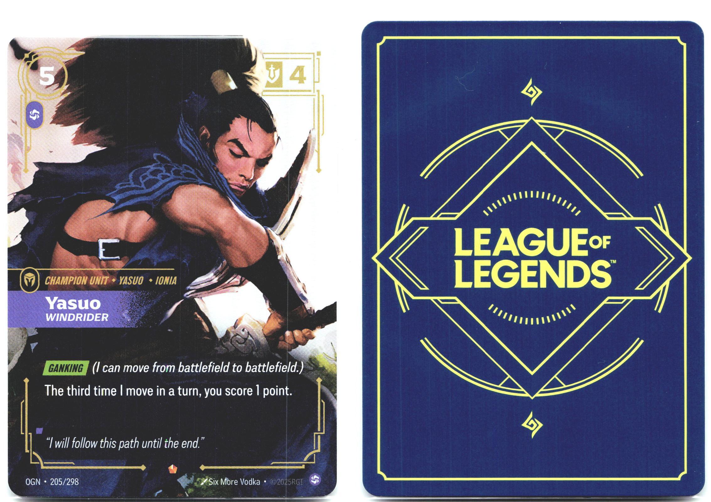 205/298 Yasuo - Windrider Foil Origins