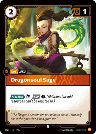 093/219 Dragonsoul Sage Unleashed