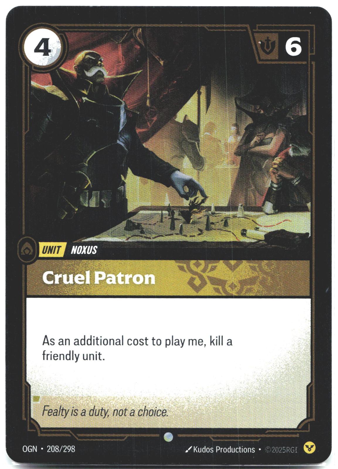 208/298 Cruel Patron Foil Origins