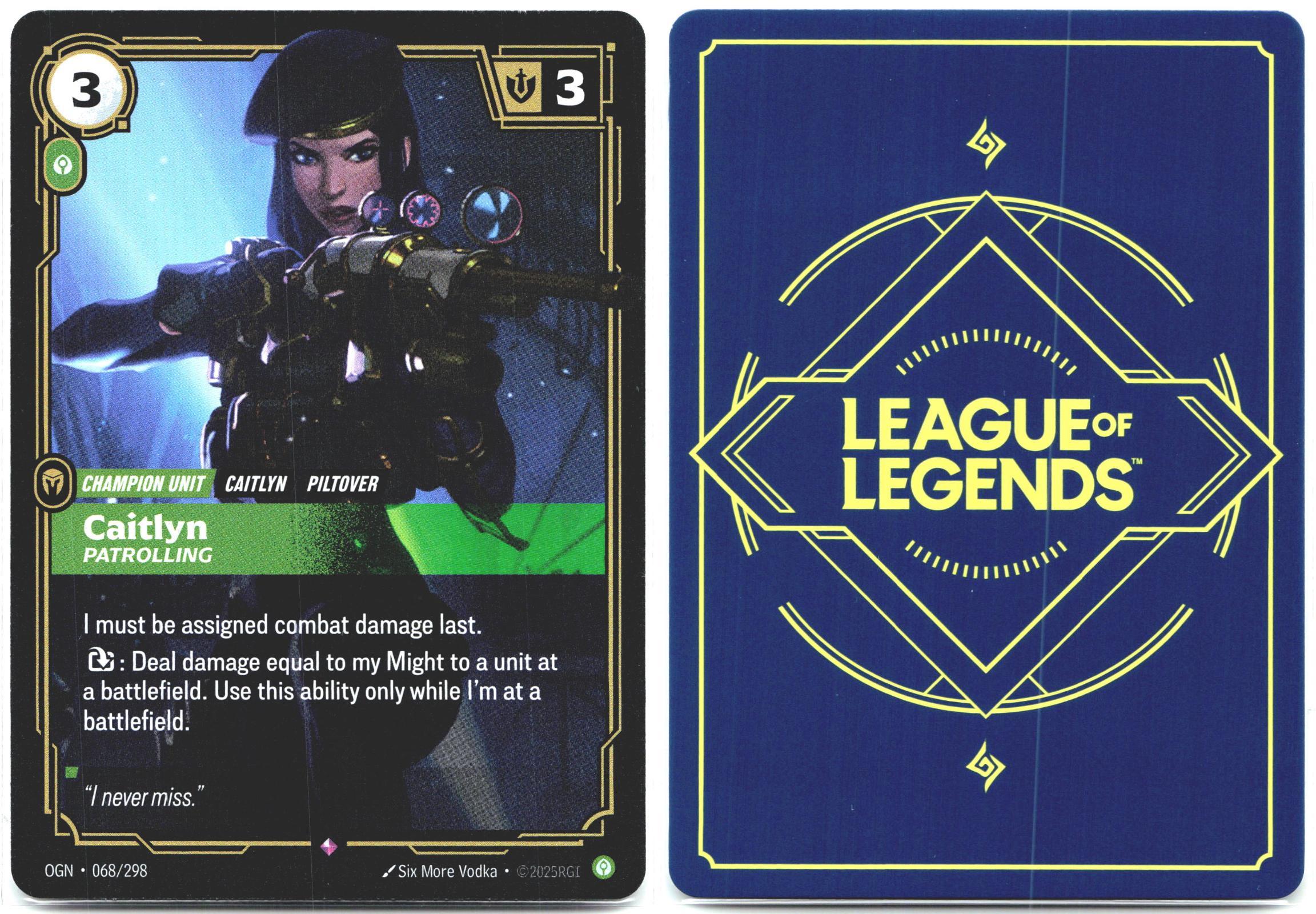 068/298 Caitlyn - Patrolling Foil Origins