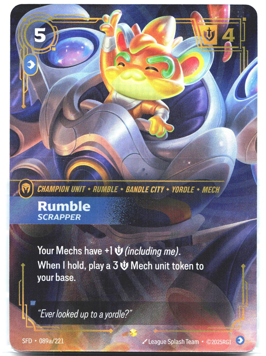 089A/221 Rumble - Scrapper (Alternate Art) Foil Spiritforged