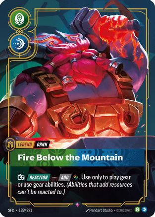 189/221 Ornn - Fire Below the Mountain Foil Spiritforged