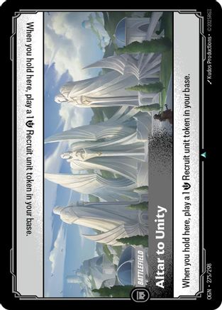 275/298 Altar to Unity Origins
