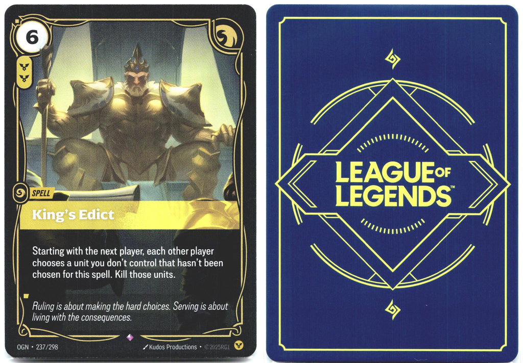 237/298 King's Edict Foil Origins