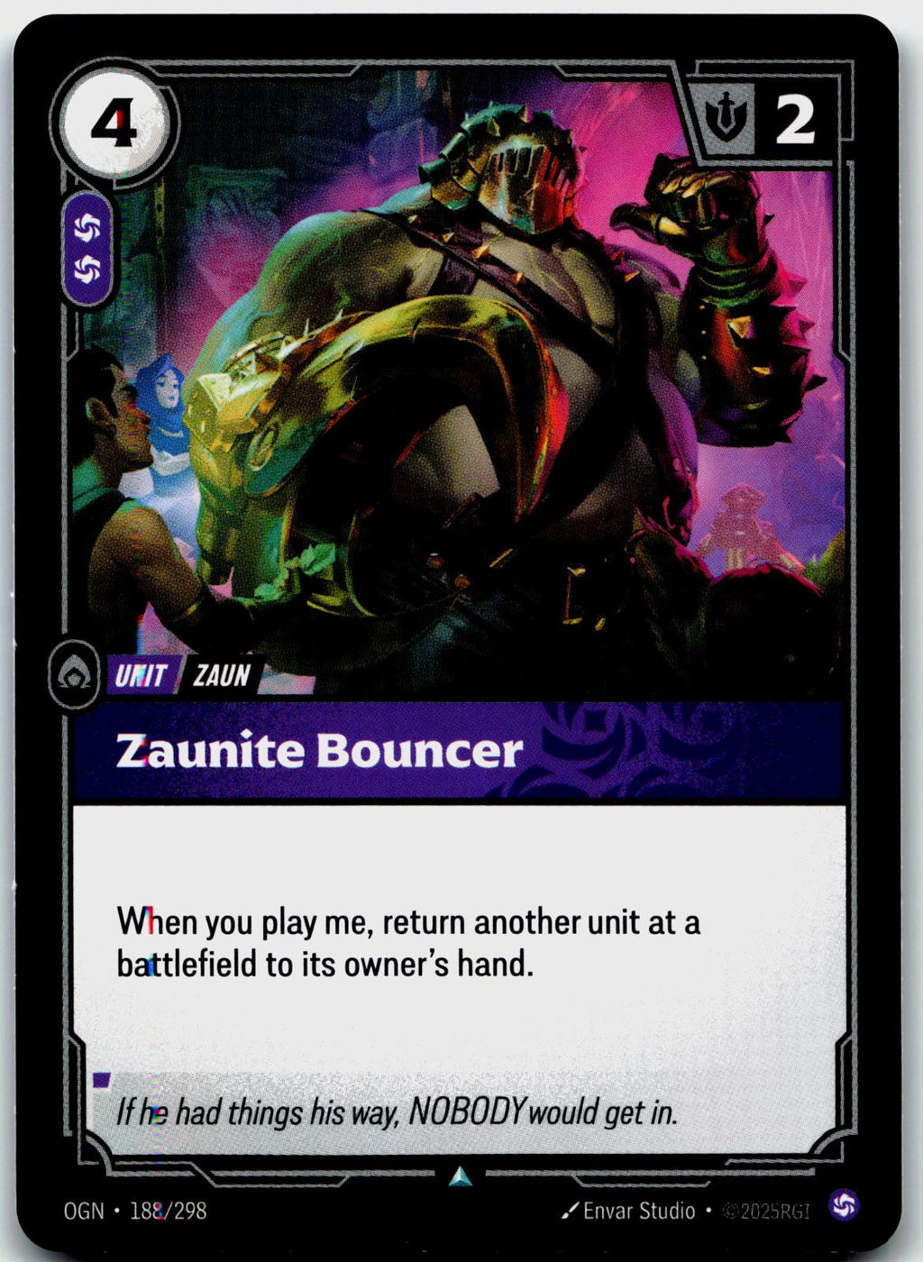 188/298 Zaunite Bouncer Origins