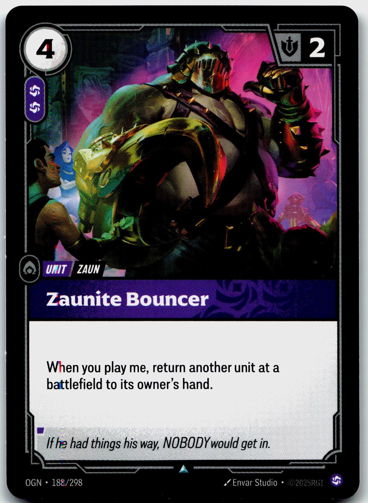 188/298 Zaunite Bouncer Origins