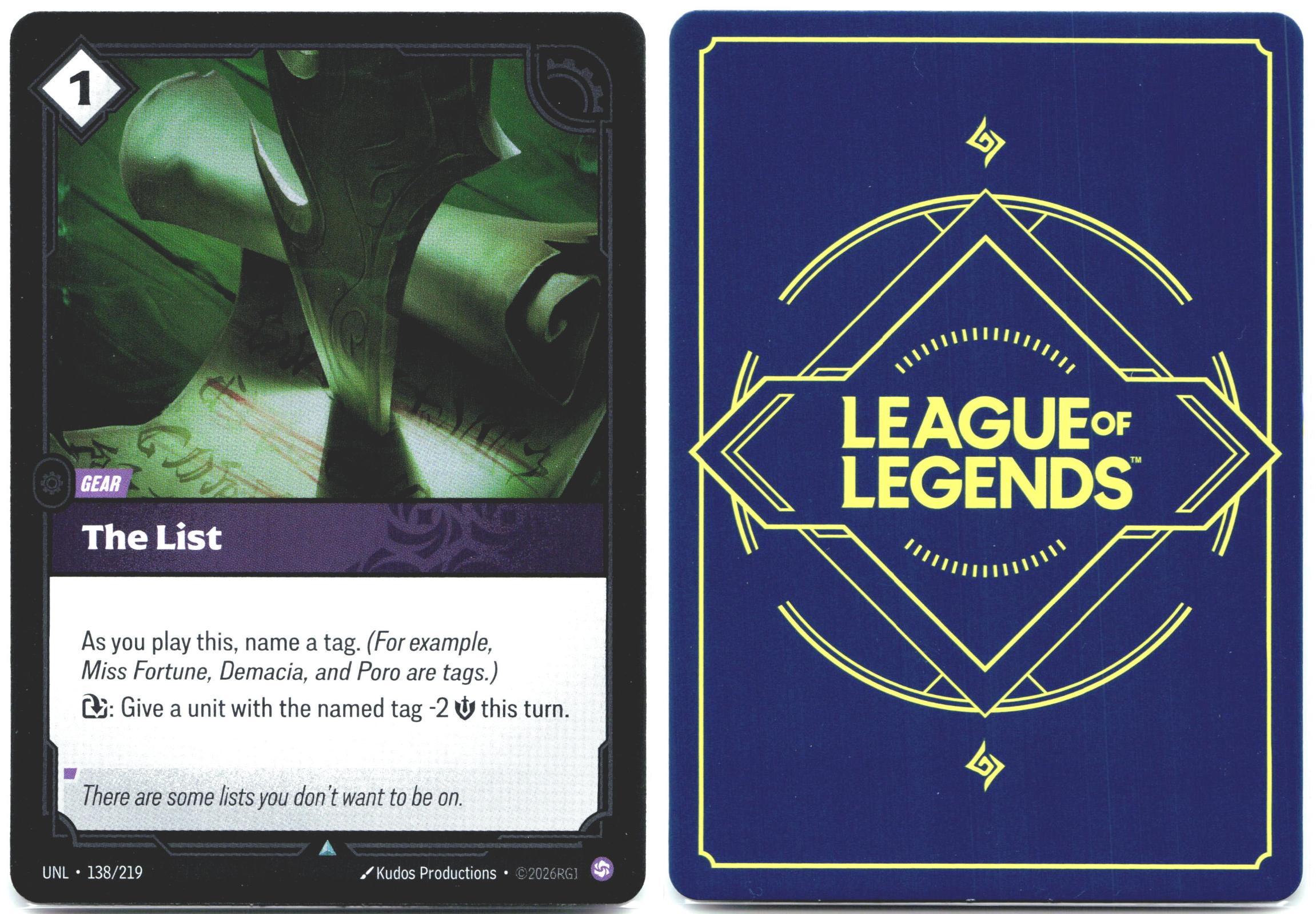 138/219 The List Foil Unleashed