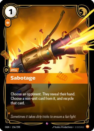 156/298 Sabotage Foil Origins