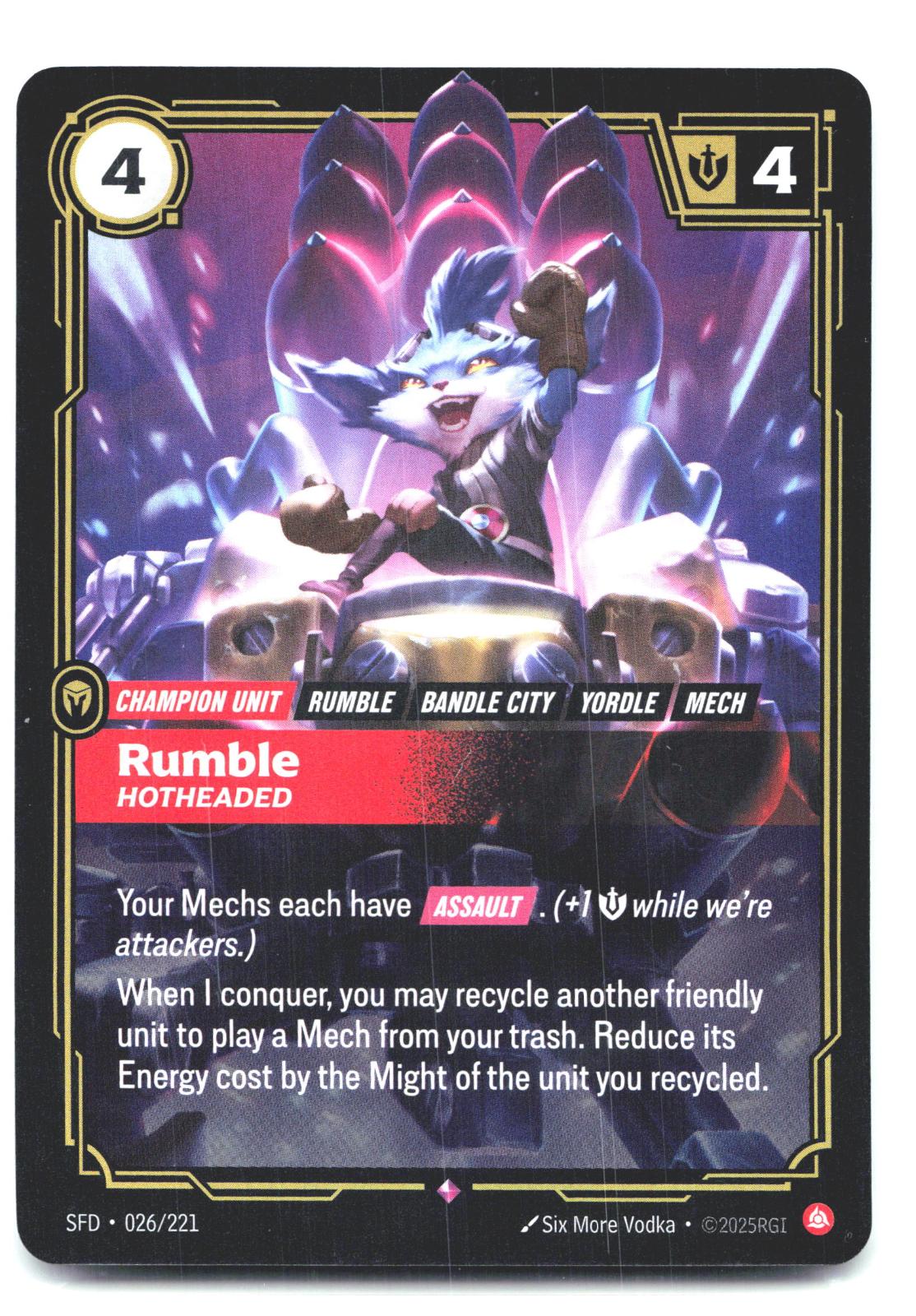 026/221 Rumble - Hotheaded Foil Spiritforged