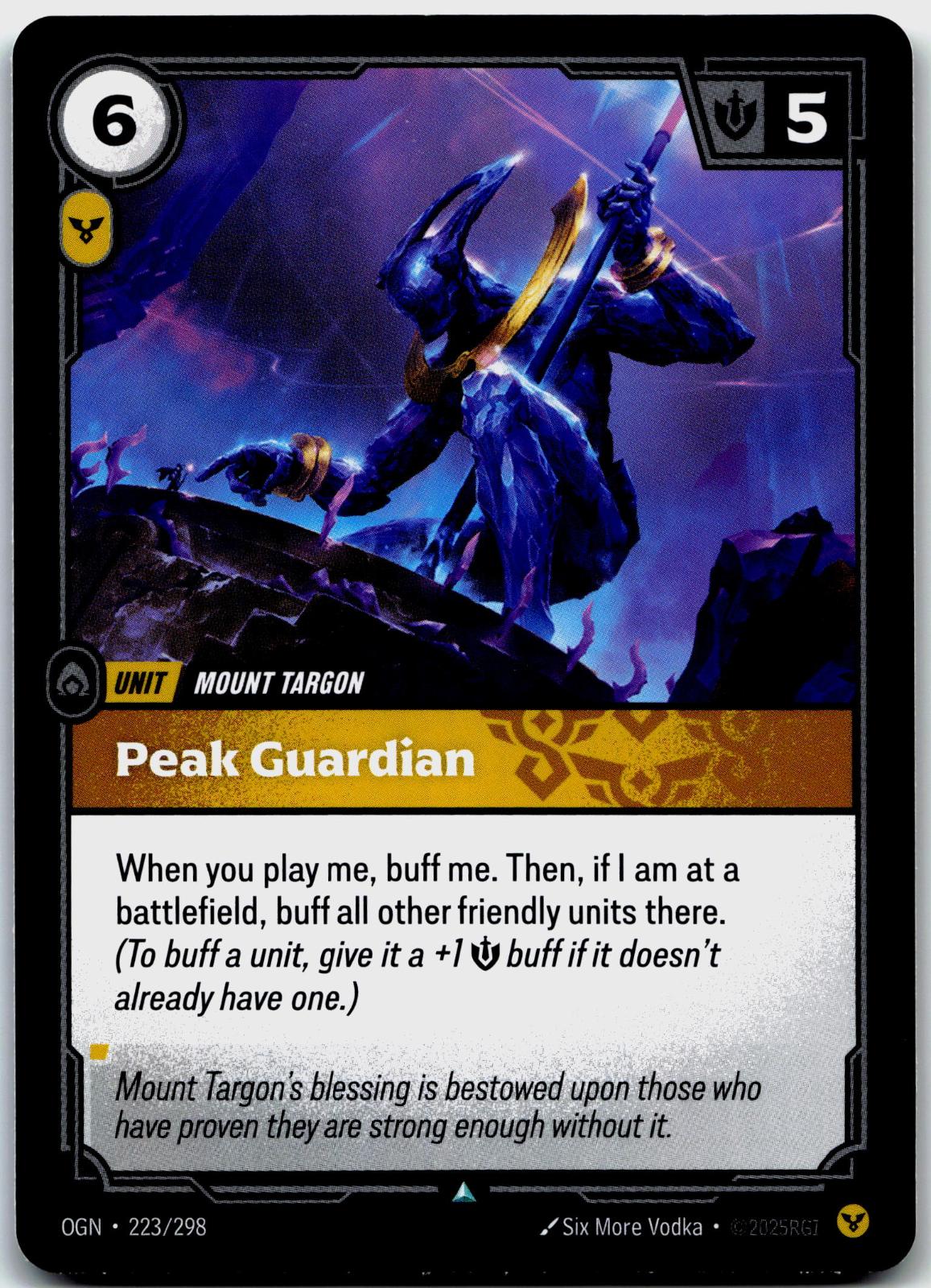 223/298 Peak Guardian Origins