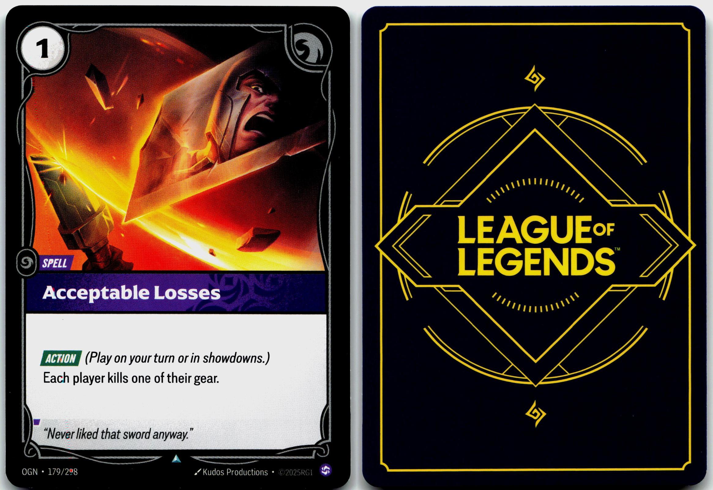 179/298 Acceptable Losses Origins