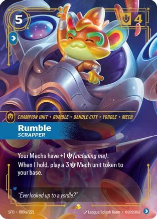 089A/221 Rumble - Scrapper (Alternate Art) Foil Spiritforged