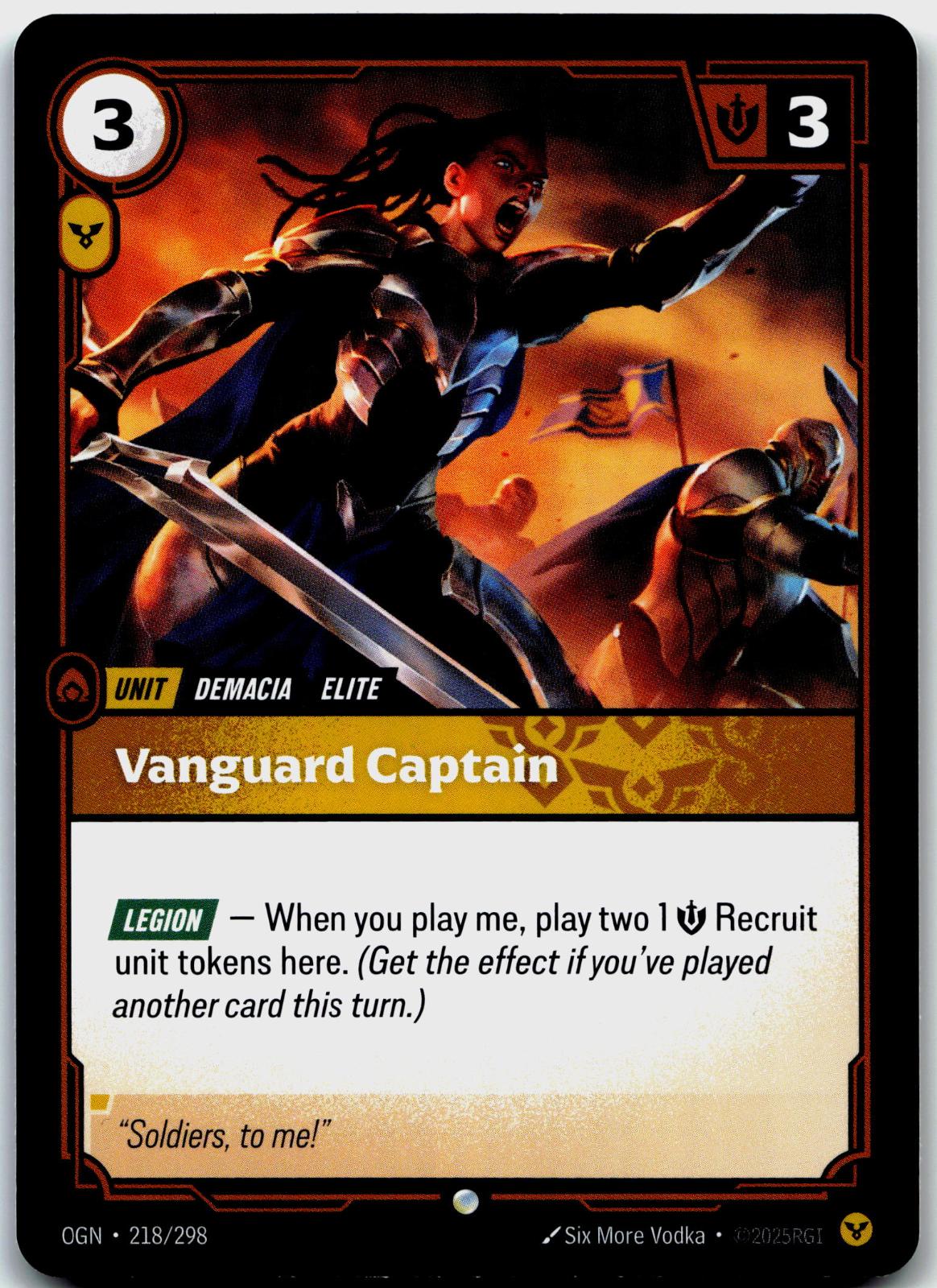 218/298 Vanguard Captain Origins