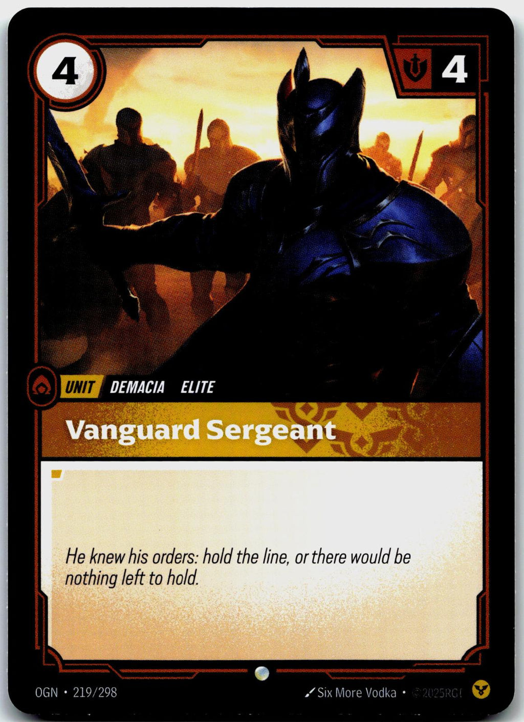 219/298 Vanguard Sergeant Origins