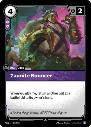 188/298 Zaunite Bouncer Origins