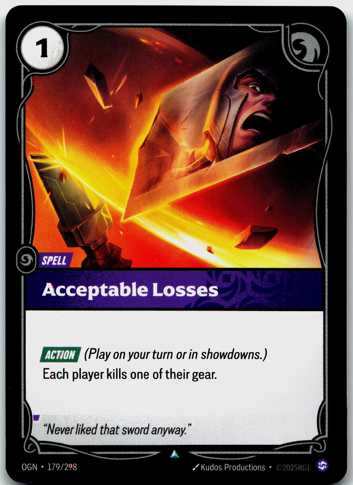 179/298 Acceptable Losses Origins