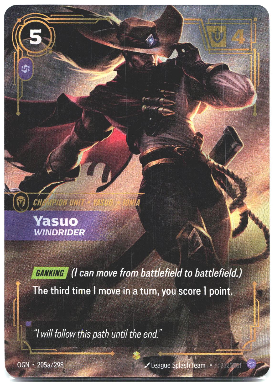 205A/298 Yasuo - Windrider (Alternate Art) Foil Origins