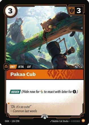 135/298 Pakaa Cub Foil Riftbound Organized Play Promotional Cards