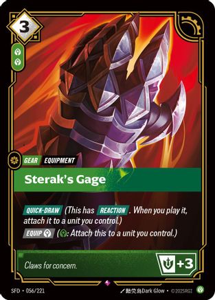 056/221 Sterak's Gage Foil Spiritforged