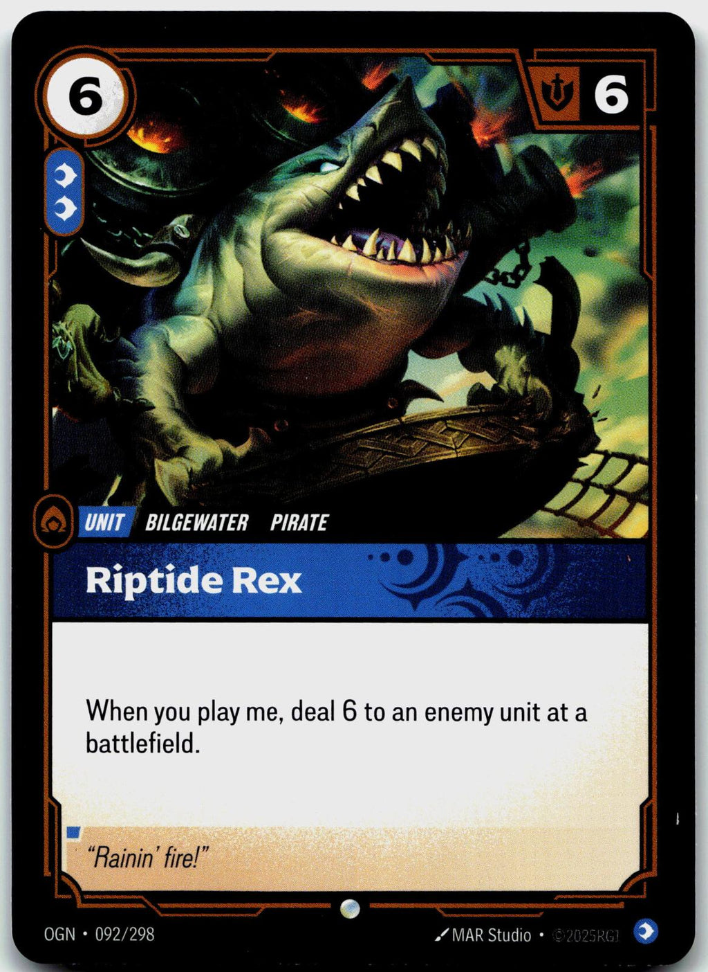 092/298 Riptide Rex Foil Riftbound Organized Play Promotional Cards