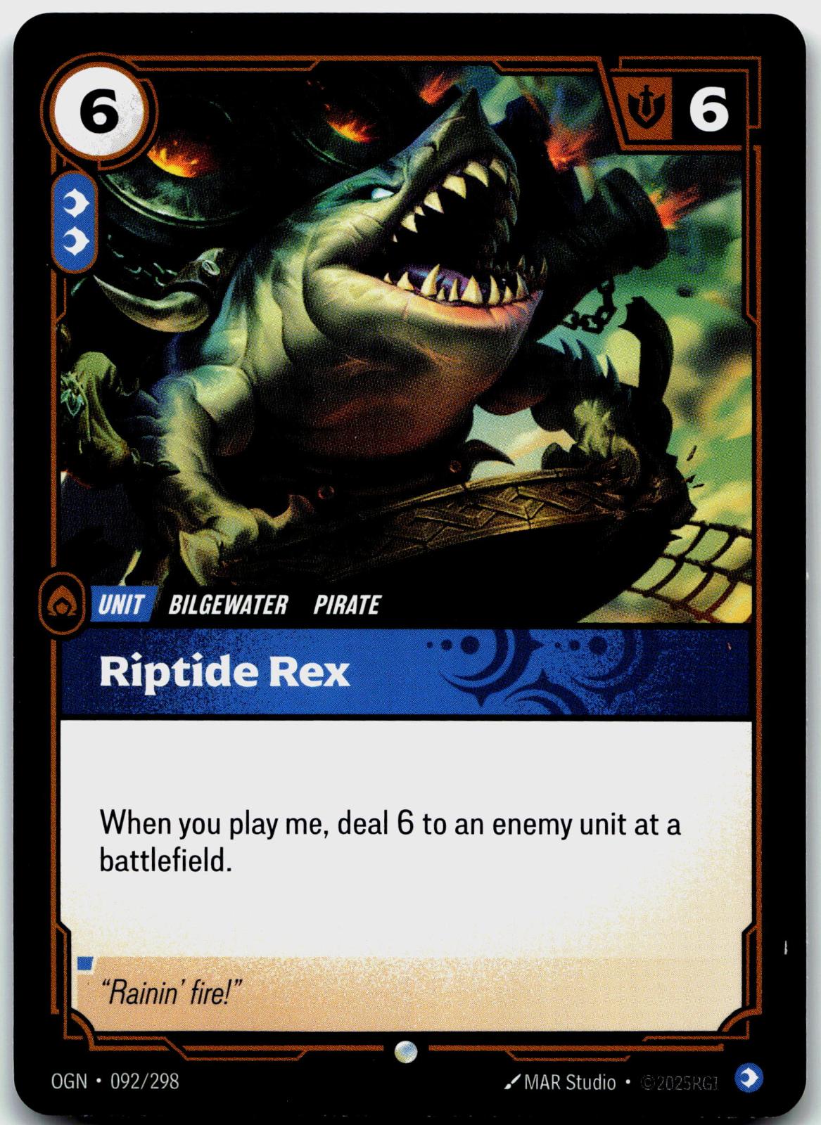092/298 Riptide Rex Foil Riftbound Organized Play Promotional Cards