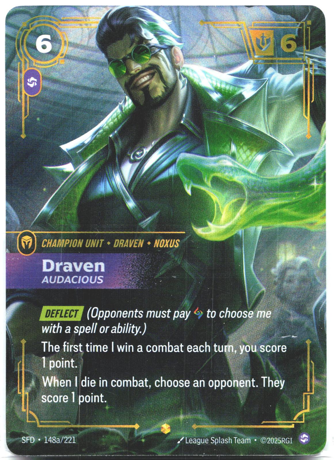 148A/221 Draven - Audacious (Alternate Art) Foil Spiritforged