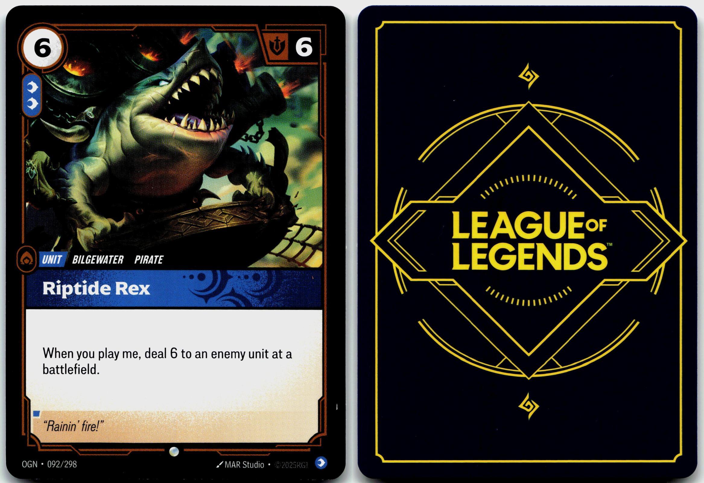 092/298 Riptide Rex Foil Riftbound Organized Play Promotional Cards