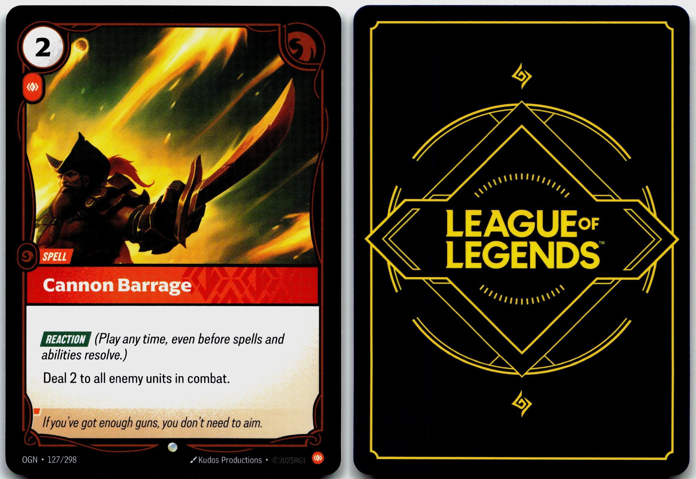 127/298 Cannon Barrage Origins