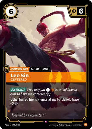151/298 Lee Sin - Centered Foil Origins