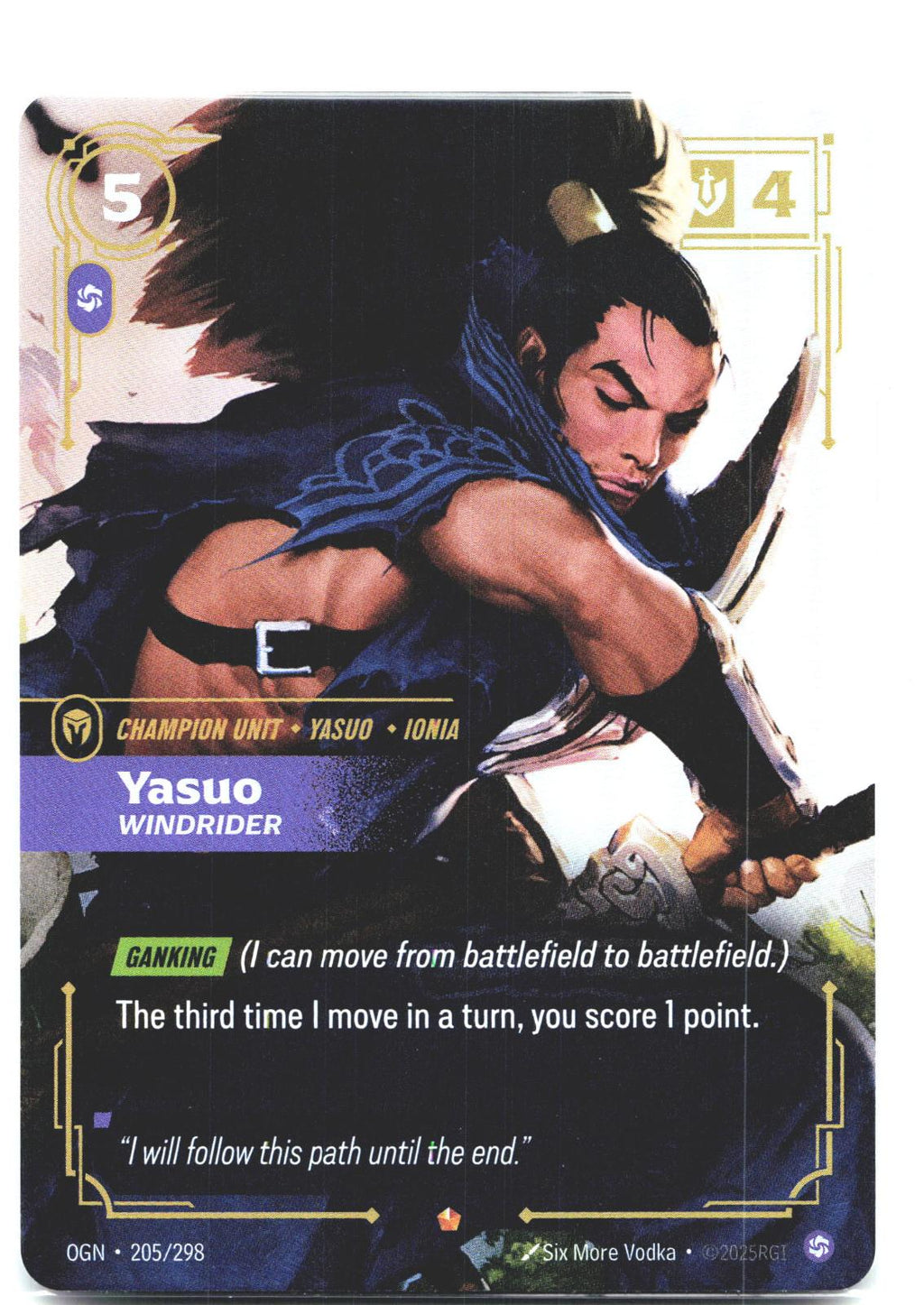 205/298 Yasuo - Windrider Foil Origins