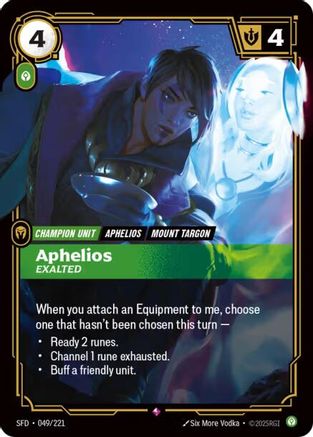 049/221 Aphelios - Exalted Foil Spiritforged